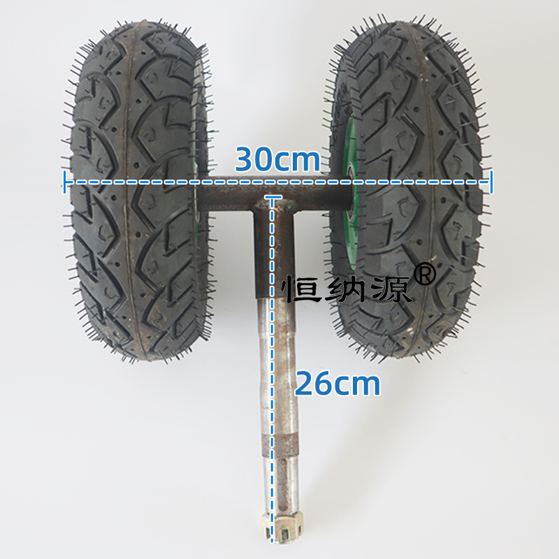 电动手推车折叠前转向双轮胎总成建筑工地装修拉货可携式平板车双