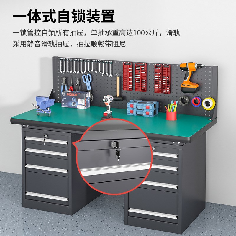 重型防静电工作台钳工维修桌不锈钢流水线实验装配车间检验桌子