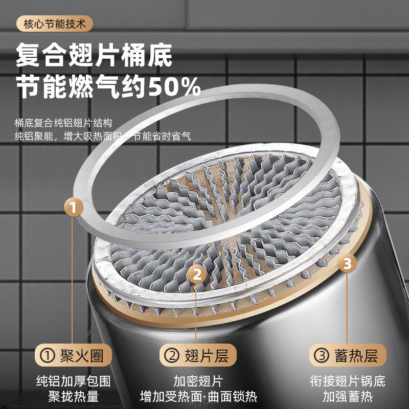 翅片节能桶汤桶商用汤锅桶带盖大容量卤水锅圆桶复合底,厨房/烹饪用具,汤锅/汤桶/卤肉桶,淘宝优惠券,粉丝福利购,淘宝优惠卷