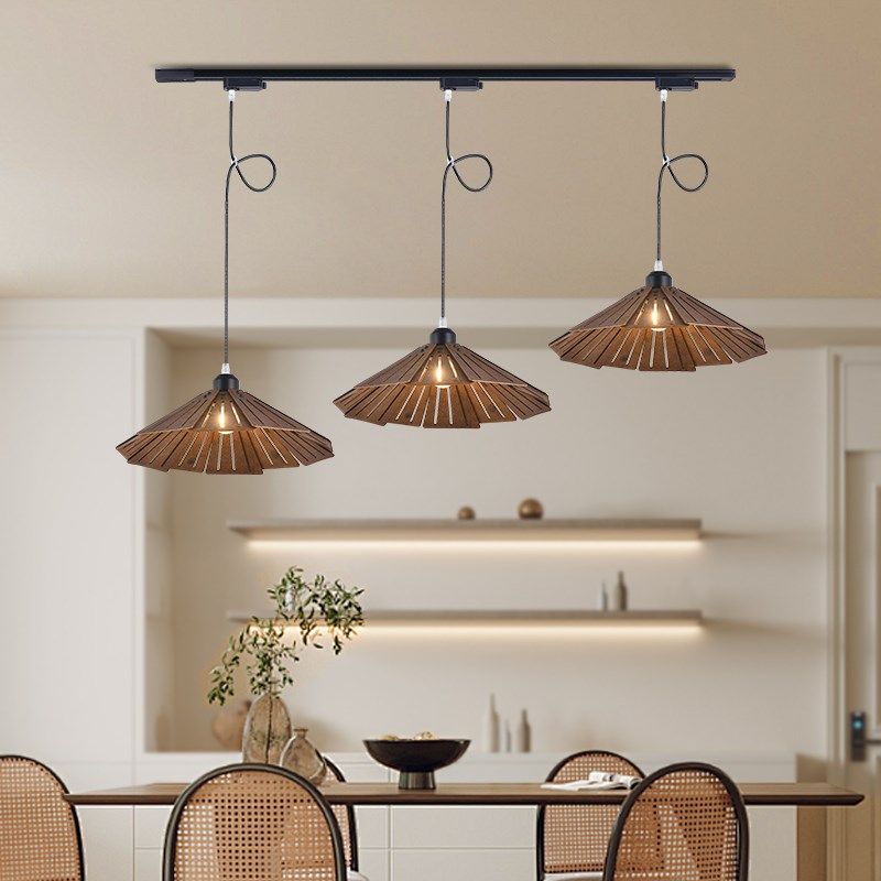 中古木艺吊灯侘寂风民宿卧室书房创意吧台茶室轨道胡桃木色灯,家装灯饰光源,餐厅吊灯,淘宝优惠券,粉丝福利购,淘宝优惠卷