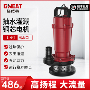 格威特潜水泵水泵抽水泵农用水井大功率潜水电泵扬程
