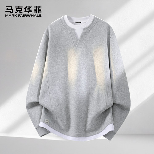 马克华菲华棉假两件V领卫衣男士