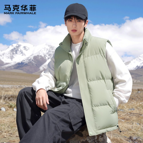 马克华菲轻便宽松男士马甲外穿