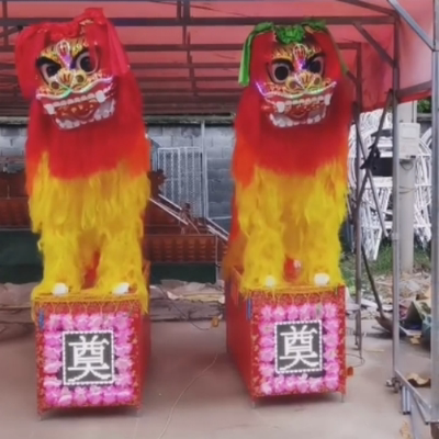 新款电动狮子豪华殡葬电子狮子电子立柱灵堂布置白事电动狮子拱门