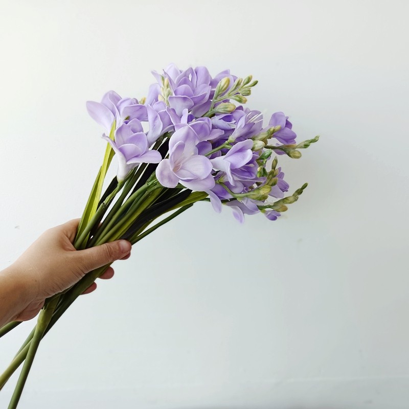 U玉簪花仿真花小仓兰仿真花 手感过胶假花 装饰花酒店软装陈设摆