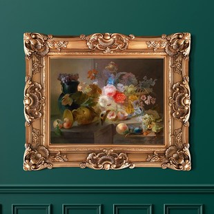 装饰画名画客厅沙发背景墙卧室玄关挂画金色挂画含框装饰油画