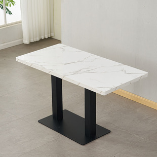 小吃店桌子商用长方形餐饮奶茶咖啡快餐饭面馆早餐店桌椅