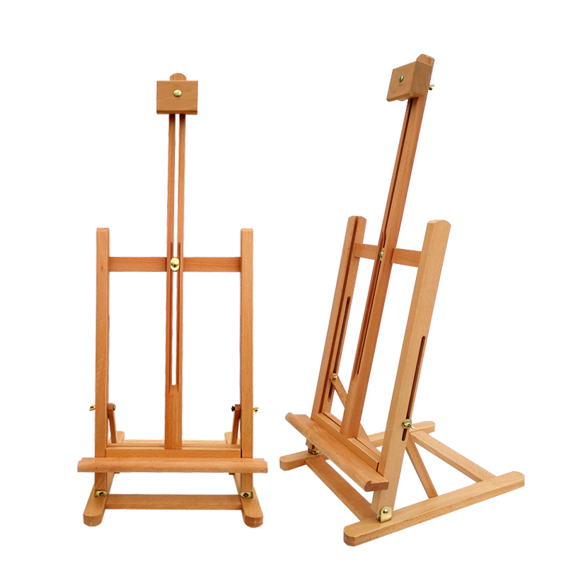 桌面台式松木榉木制画架4开8开绘画板装教学学习少儿画架木质折叠