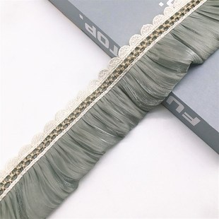 饰立边织带边沙发抱枕镶边 小蕾丝边拼接金丝雪纺纱花边辅料窗帘装