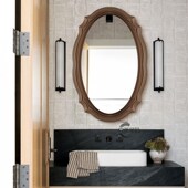 法式 饰镜壁挂客厅艺术背景墙壁炉玄关镜异形镜子 复古装