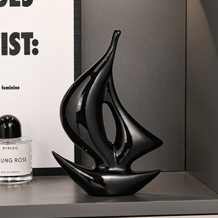 酒柜电视柜办公室客厅装 一帆风顺帆船摆件家居好物寓意好 饰礼品