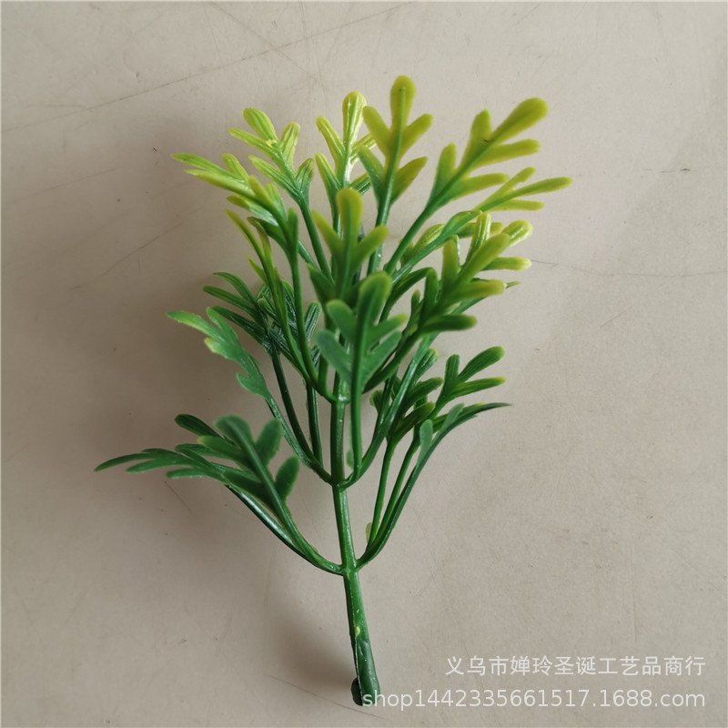 仿真植物塑料水草配件 9厘米绿色小草 仿真花水草把束小草 盆景草