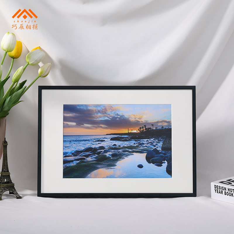 现代铝合金画框装裱相框挂墙外框k卡纸海报拼图框架订定制