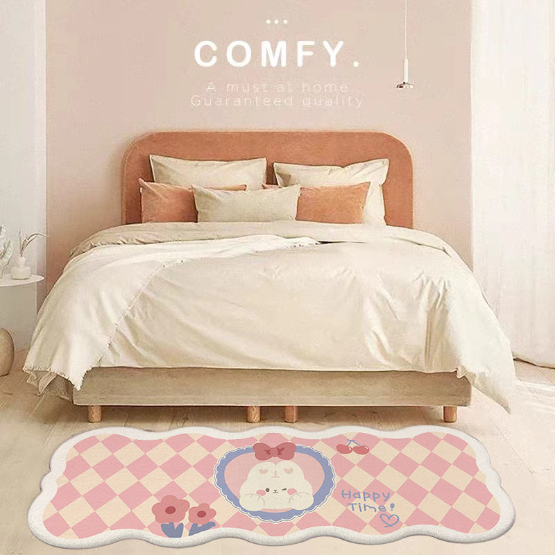 西域猫卧室牀边毯风爱奶油房间毛绒地垫客厅异形垫女生布置,居家布艺,床边毯,淘宝优惠券,粉丝福利购,淘宝优惠卷