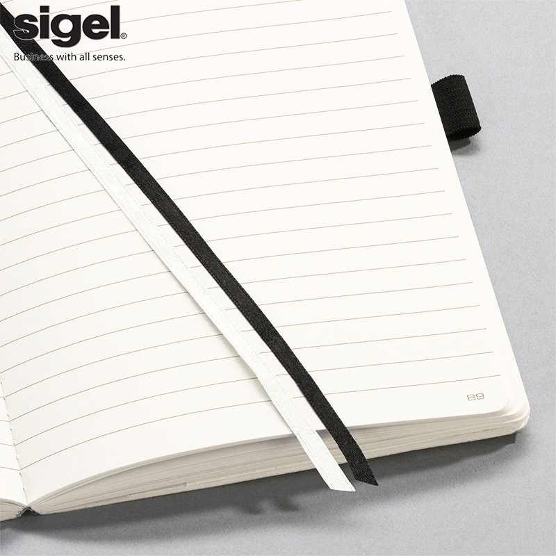 德国进口sigel CONCEPTUM黑色竖纹软封A5 B5 A4商务会议记录本笔