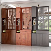 入户新玄关柜进门客厅门厅柜实木屏风置物柜鞋 柜一体