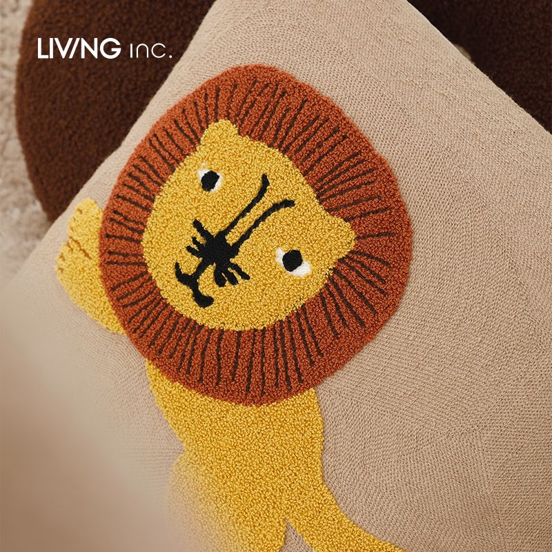 LIVING inc.大猫 卡通豹子抱枕客厅沙发靠枕儿童可爱靠垫不含芯