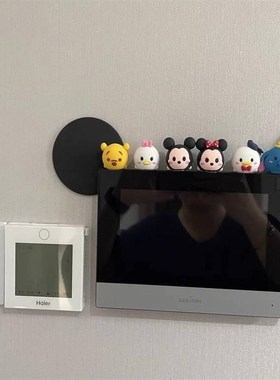 米奇入户玄关可视门铃装饰摆件对讲电话开关客厅墙上屏幕饰品创意