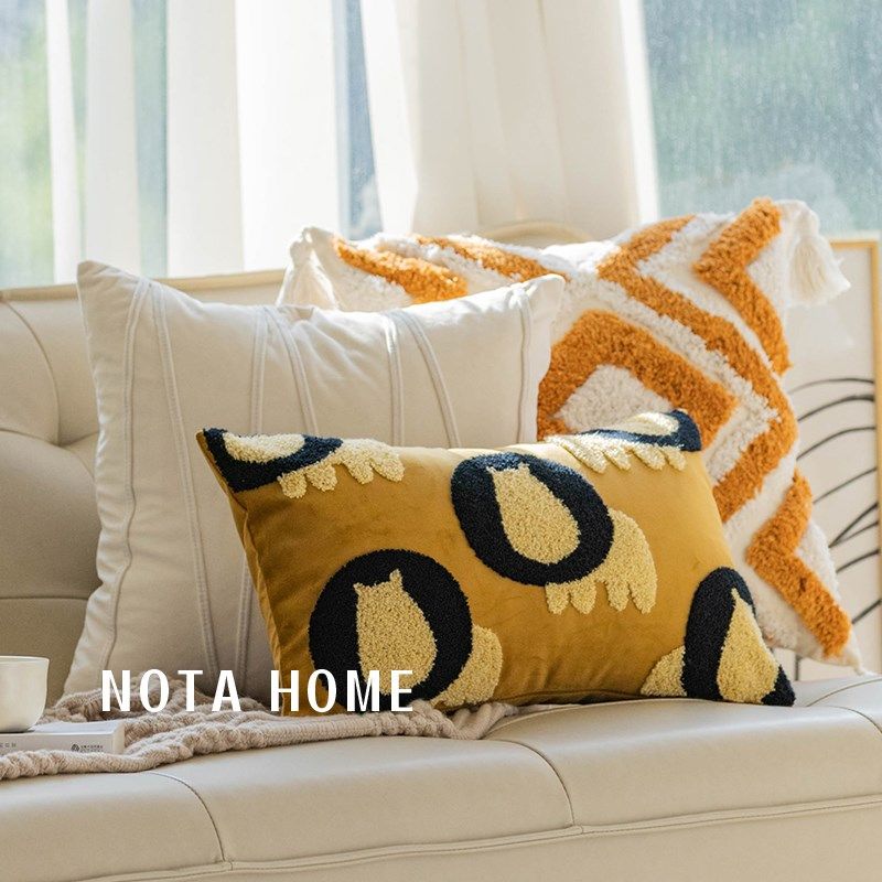 波西米亚抱枕客厅簇绒方形抱枕毛绒腰枕车载腰靠办公室椅子靠垫,居家布艺,靠垫/抱枕,淘宝优惠券,粉丝福利购,淘宝优惠卷