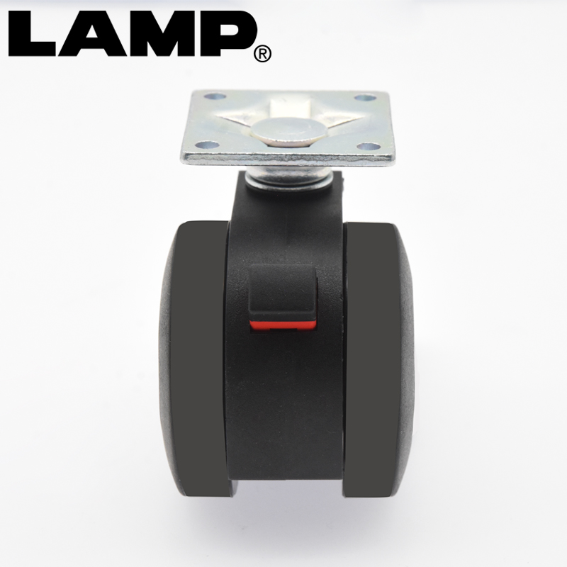 LMP蓝普载板式万向轮电脑椅配件滑轮家具脚轮轮带刹车KG