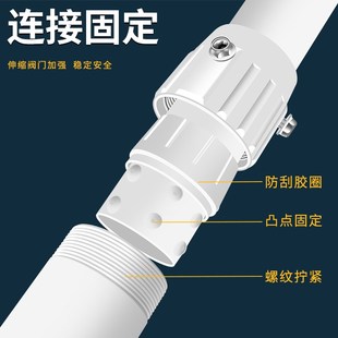 铝合金I型监控球吊装支架室外伸缩型通用立杆安防摄像头支架