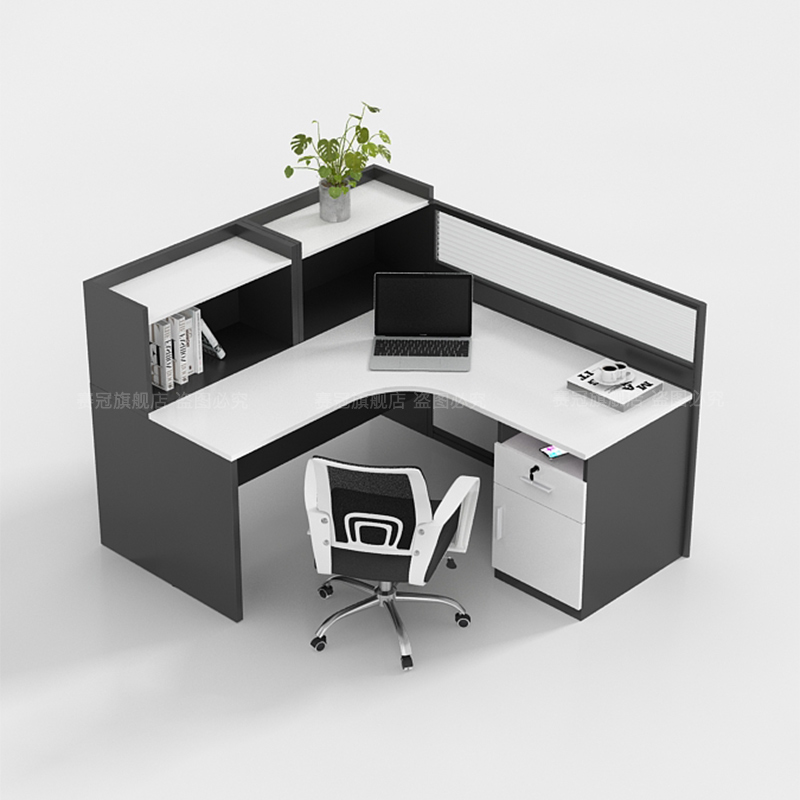 职员办公桌简约现代六人位屏风隔断员工办公桌椅组合四人位家具