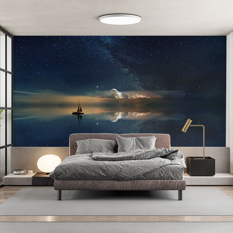 壁纸定制3d立体星空顶背景墙壁纸客厅壁布主题卧室天花板墙布壁画