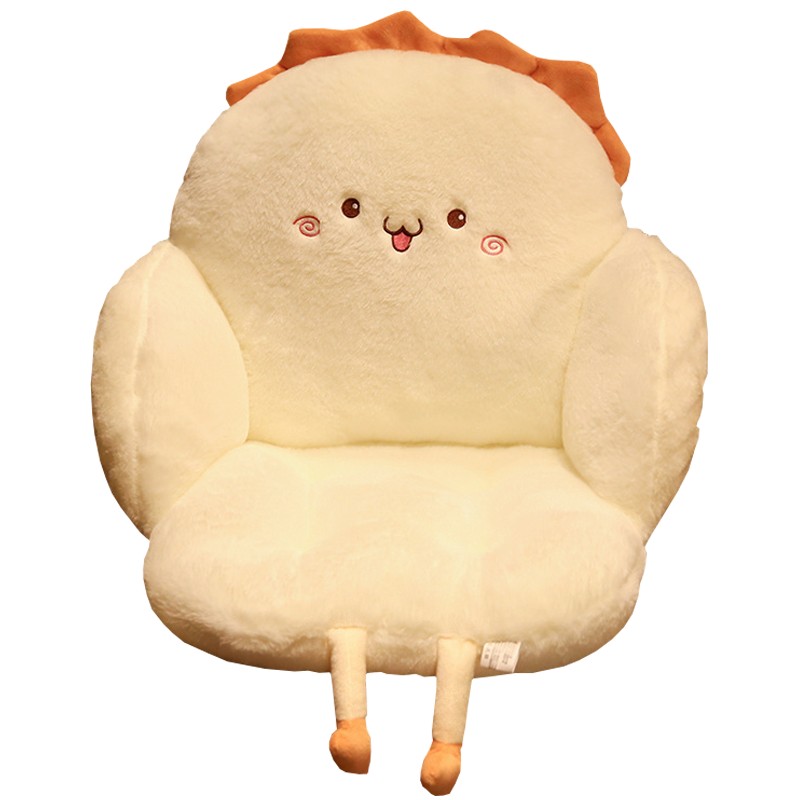 卡通面包坐垫办公室靠背一体久坐护腰椅子垫冬季加厚屁股垫座椅垫