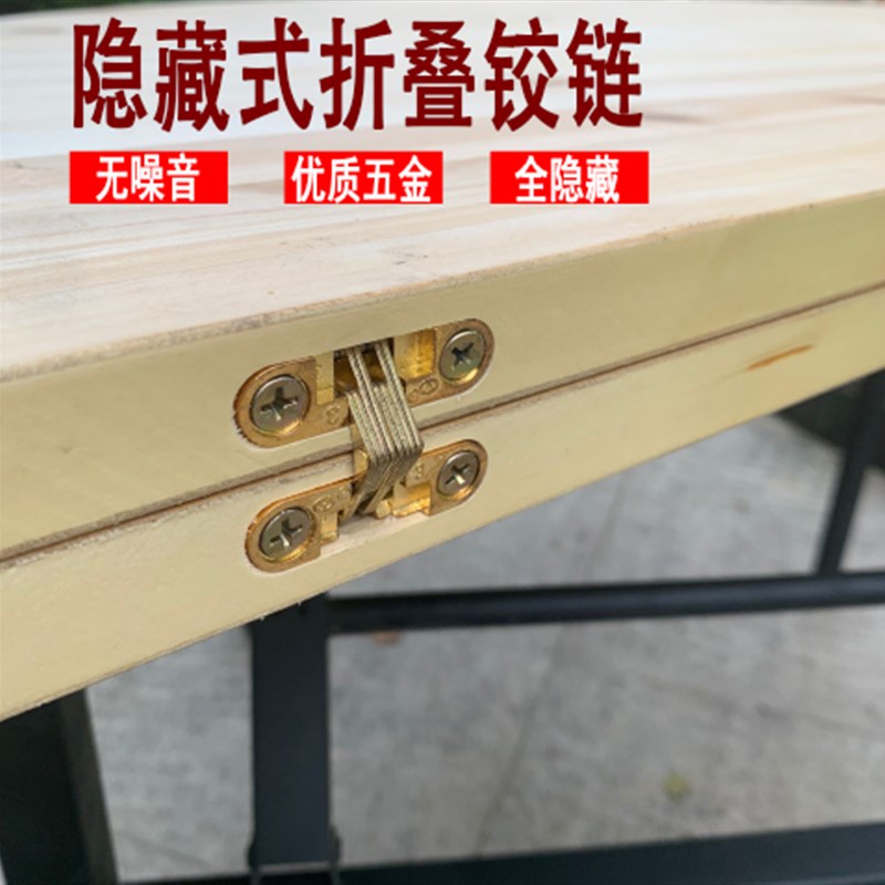 圆桌面折叠家用酒店实木杉木对拼桌子人5人2人饭店圆形餐桌