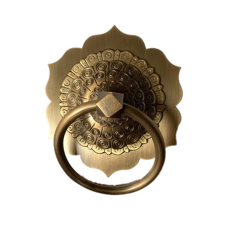 中式仿古铜拉手对大门铜拉手老式门环兽头狮子头复古老式木门把