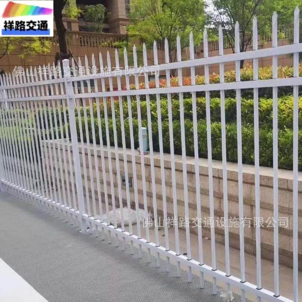 户外厂区院墙锌钢防护栏学校工厂围墙栅栏别墅小区锌钢护栏围栏