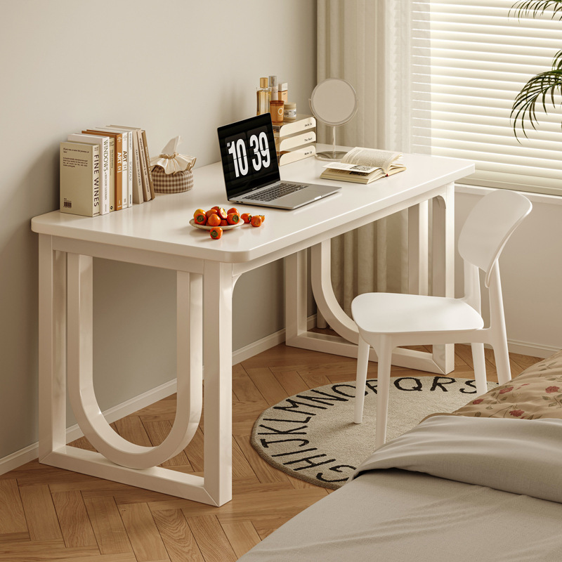出租屋简易书桌电脑桌带书架女生卧室工作台学生写字桌小户型桌子