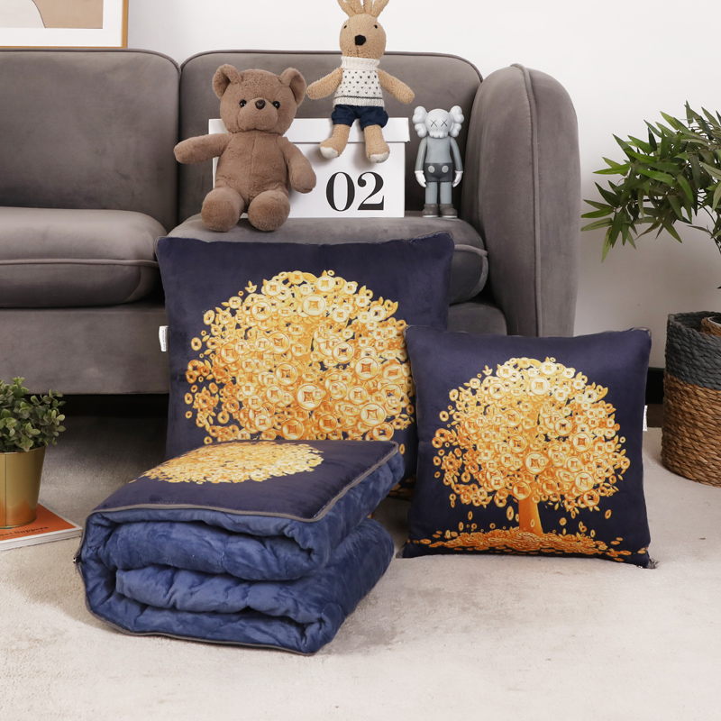 两用午睡枕头被抱枕被子汽车载内靠枕靠垫办公室折叠空调毯二合一