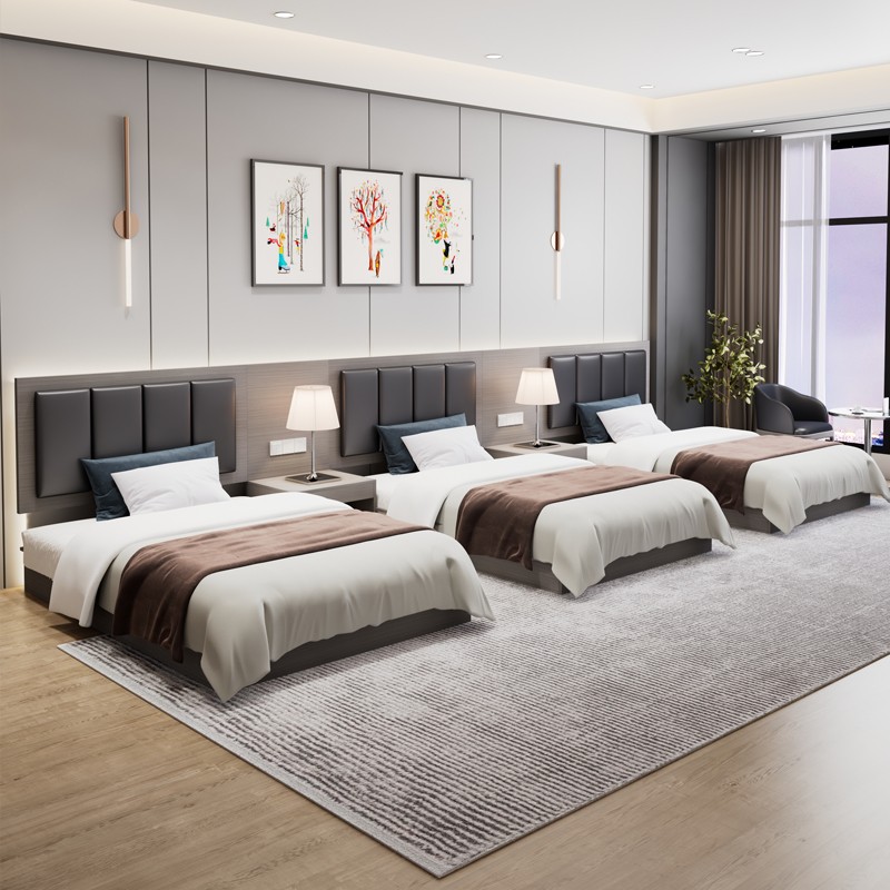 酒店家具标间全宾馆专用客房床公寓大床民宿床全季酒店床定制