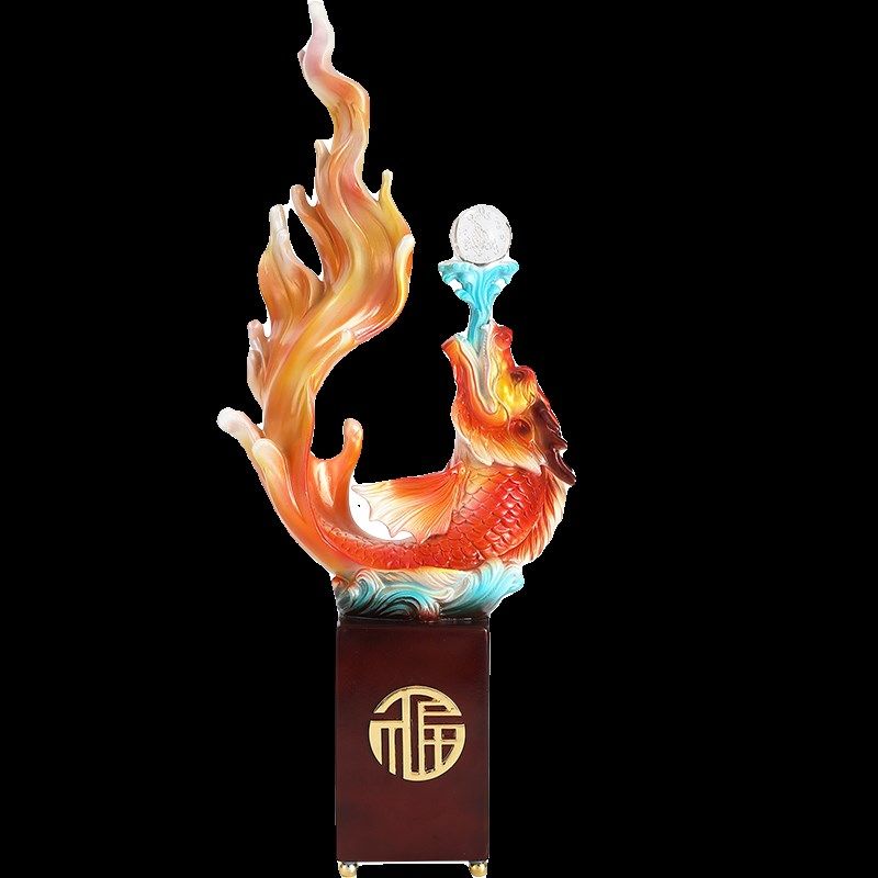 招财龙鱼鱼跃龙门客厅装饰品电视柜酒柜摆设家居店铺业礼品,家居饰品,桌面摆件,淘宝优惠券,粉丝福利购,淘宝优惠卷