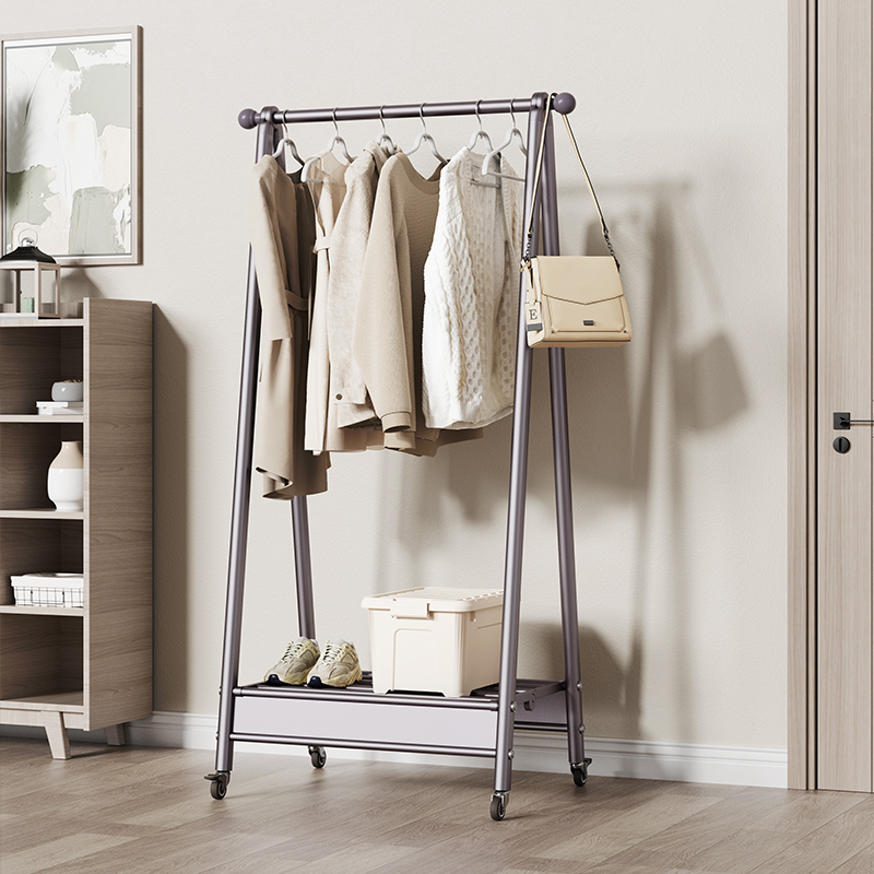 卧室挂衣架家用可衣架落地加厚加粗单杆晾衣架室内衣帽架
