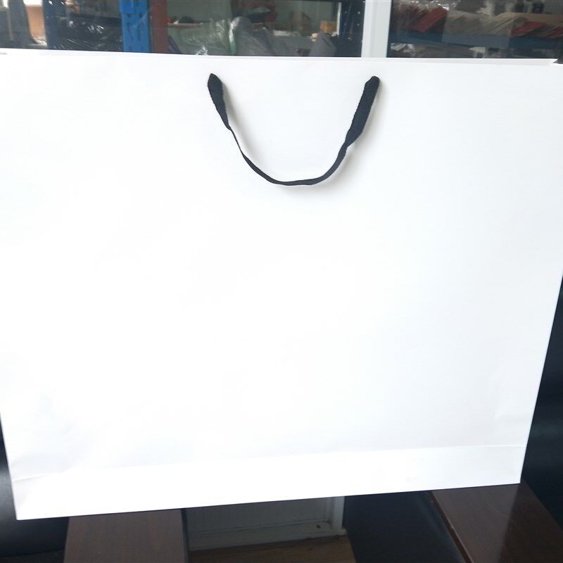 **超大号横款白卡纸袋礼品袋全国特大纯色包装袋子装油画婚
