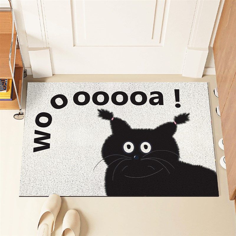 趣味猫咪丝圈除尘门垫玄关入户门口蹭土地垫防水裁剪耐脏地毯,居家布艺,入户地垫,淘宝优惠券,粉丝福利购,淘宝优惠卷