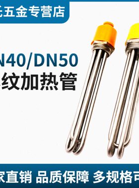 DN40/DN50水箱电热管工业大功率加热棒锅炉空气能加热管220V/380V