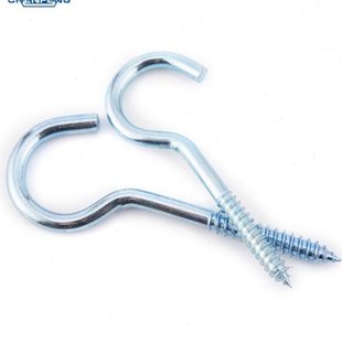 晨丰灯钩灯勾铁问号勾子带钩木自攻螺丝钉挂钩羊眼圈钩吊环铁钩子