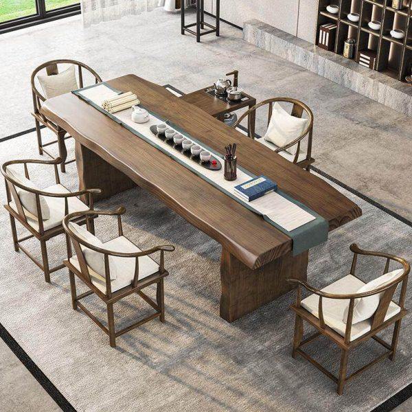 新中式禅意实木茶桌茶台原木大板桌茶室茶几茶桌椅组合现功夫茶,商业/办公家具,茶台/茶桌,淘宝优惠券,粉丝福利购,淘宝优惠卷