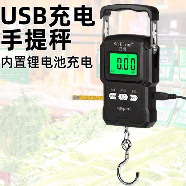 充电手提秤快递秤旅游行李秤威衡电子秤75kg弹簧称买菜钩秤钓鱼秤,厨房/烹饪用具,手提秤/挂秤,淘宝优惠券,粉丝福利购,淘宝优惠卷
