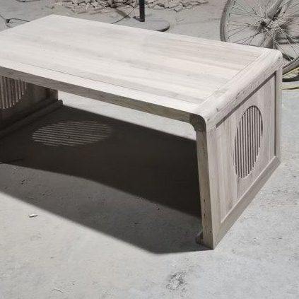 北方榆木新款上市榻榻米桌矮桌日式茶桌实木民宿原木长方形