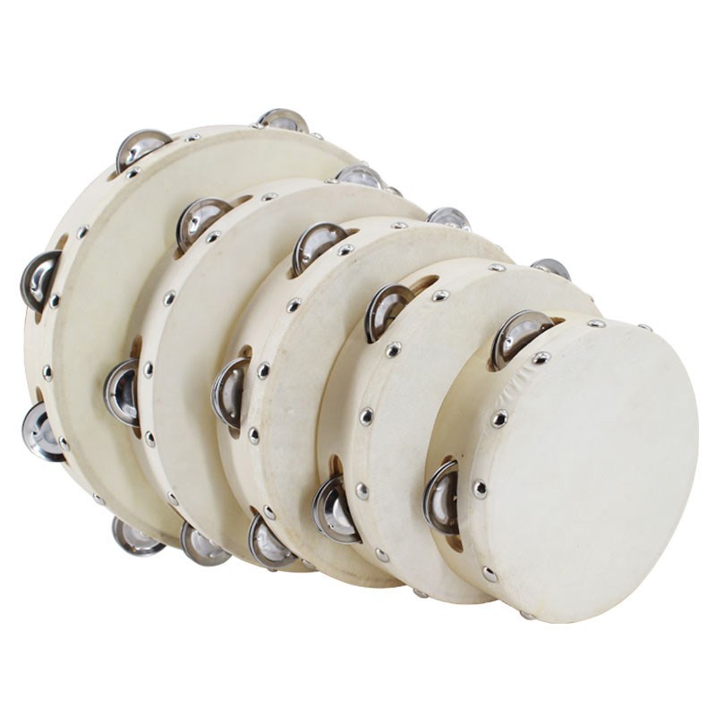 羊皮鼓奥尔夫打击乐器手鼓新疆舞道具铃鼓K手摇铃鼓幼儿园演出道