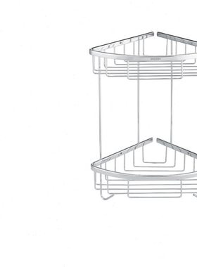 摩恩浴室置物架单层三角篮卫生间墙角双层收纳篮全铜90102/90104