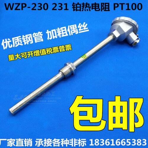 WZP-130/WZP-230温度传感器PT100防水热电偶不锈钢退火炉测温棒.