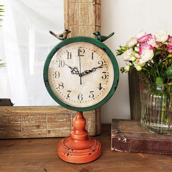 北欧客厅座钟复古家居桌面摆钟创意家用个性卧室静音铁艺台式时钟,家居饰品,台钟/闹钟,淘宝优惠券,粉丝福利购,淘宝优惠卷