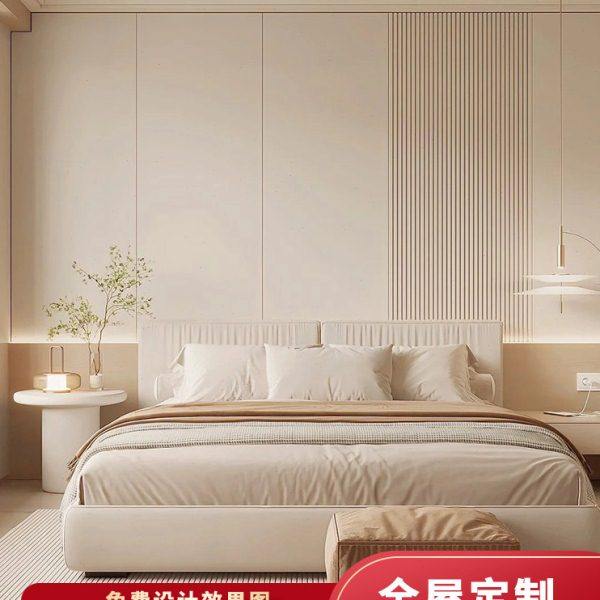 床头木饰面背景墙半墙体护墙板电视客厅格栅轻奢竹木纤维集成板,全屋定制,定制背景墙,淘宝优惠券,粉丝福利购,淘宝优惠卷