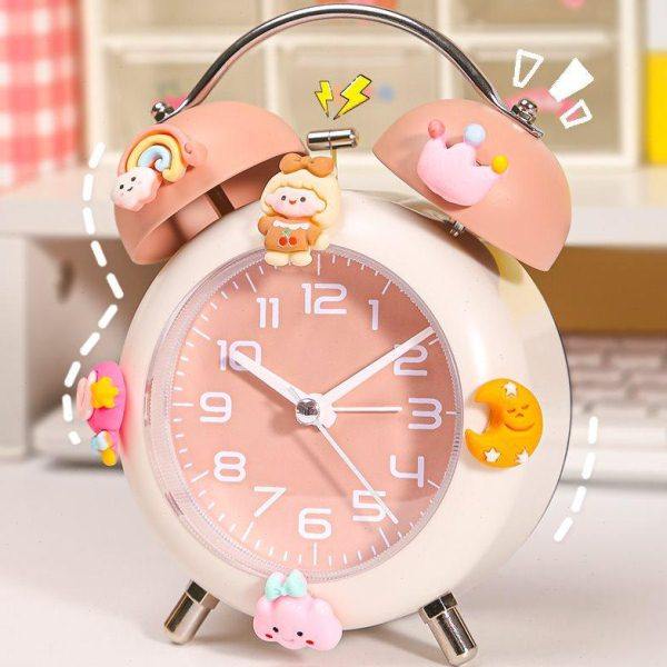 可爱小女孩闹钟学生起床2024新款儿童孩床头闹铃时钟粉,家居饰品,台钟/闹钟,淘宝优惠券,粉丝福利购,淘宝优惠卷