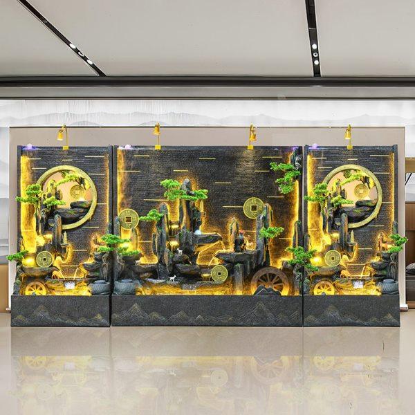 水幕墙屏风假山流水喷泉酒店会所公室公司玄关背景墙庭院摆件,家居饰品,户外/庭院摆件,淘宝优惠券,粉丝福利购,淘宝优惠卷